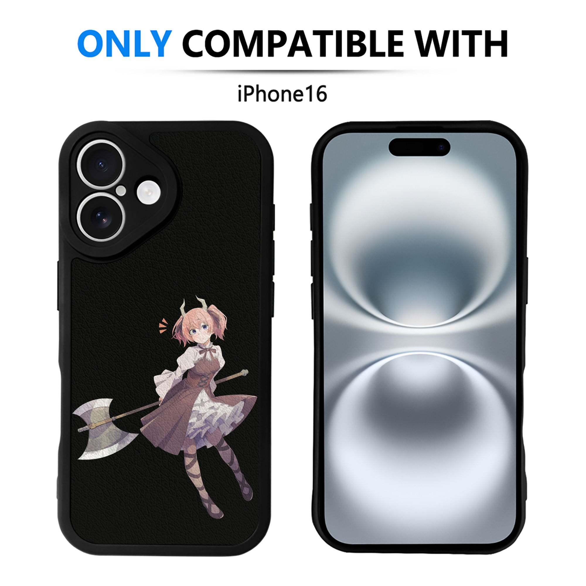 （画像用） 葬送のフリーレン Frieren 【iPhone 16シリーズ対応】シリコンスマホケース（レザー調） 材質：シリコン